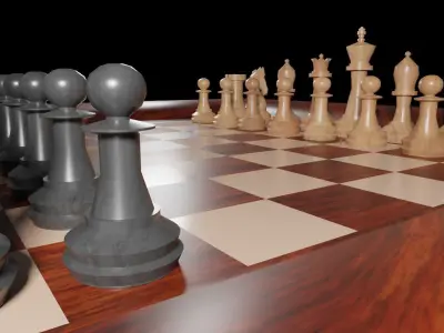 chess set 3D model purchase
