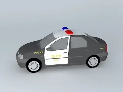 Dacia Logan  Ontario Provincial Police Car Free 3D model