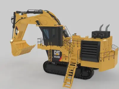Mining Excavator Rigged  3D model