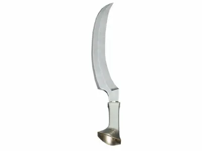 Curved sword 12 Low-poly 3D model