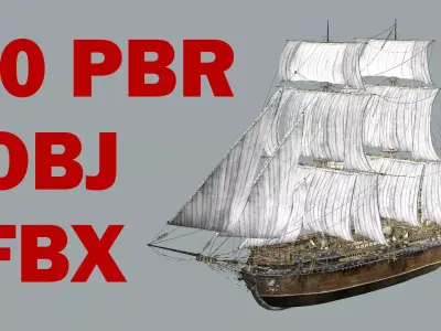 Galeon Ship A Low-Poly Game-Ready 3D Model Low-poly 3D model