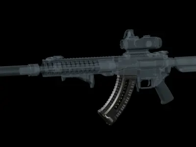 FAB Defense Ultimag 30 round magazine AK  AKM Low-poly 3D model