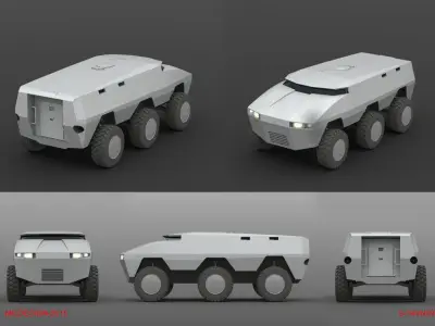 AKIN  Armored Vehicle Free 3D model