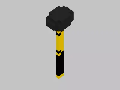 Sledgehammer Voxel Free low-poly 3D model