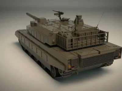 Low Poly Tank 03 Low-poly 3D model