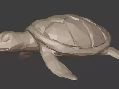 Low Poly Sea Turtle Free 3D model