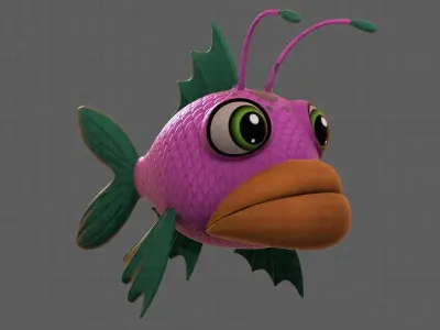 Fish V08 Low-poly 3D model
