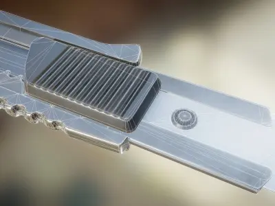 Box Cutter Lowpoly Stainless Steel - Gameready - PBR Textures Low-poly 3D model