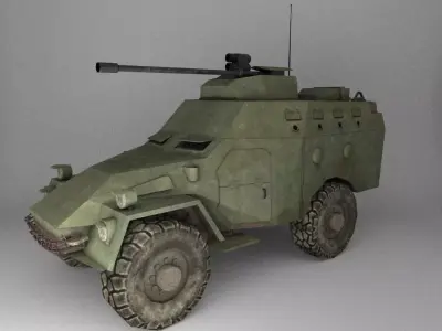 APC Army Tab Low Poly Low-poly 3D model