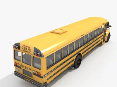 School bus 3D model 9