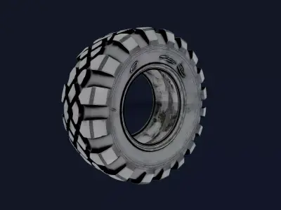 Vehicle Tyre 3D model Textured
