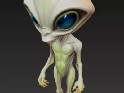 Abe Green the Alien  3D print model