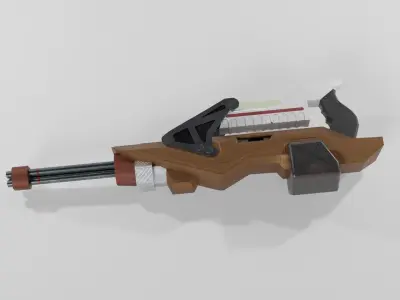 Mini chain gun - Planetside 1 Low-poly 3D model
