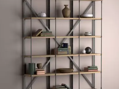 Old Oak Triple Rack 3D model