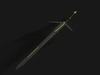 Sword - Arondite from The Witcher 3 Wild Hunt 3D model 3D model