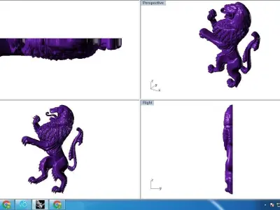 lion pendent 3D print model