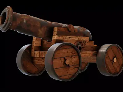 Medieval Cannon 3D model buy