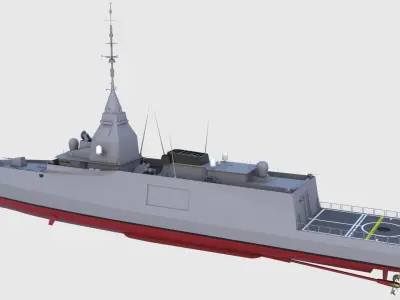 FTI Belharra Frigate Low-poly 3D model