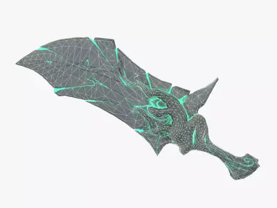 Stylized Dagger Game-Ready Low-poly 3D model