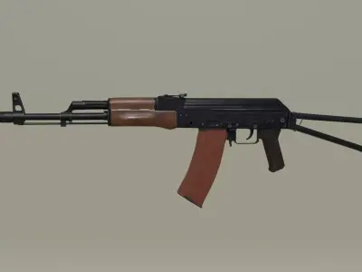 AK-74 Modular Assault Rifle Low-poly 3D model
