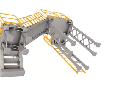 Industrial Stairs Collection 3D model purchase