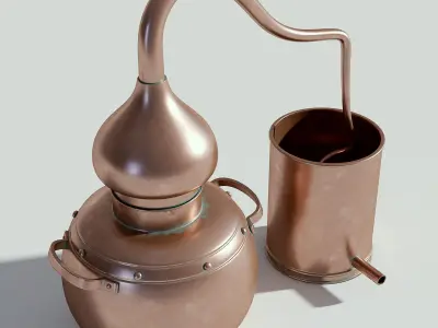 Copper Distiller Vintage 3D model