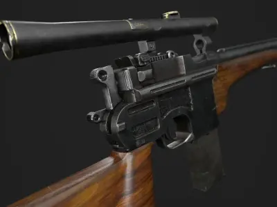 C96 Carbine Low-poly 3D model