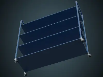 Shelf 1A Low-poly 3D model