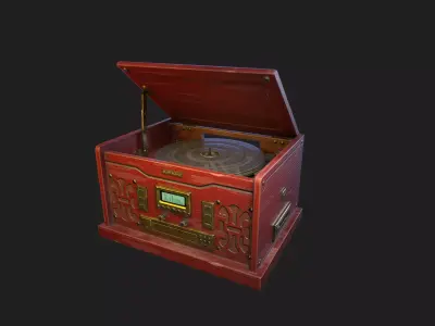 Record Player Low-poly 3D model