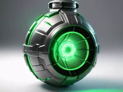 Futuristic Plasma Grenade 3D Model 3D model buy
