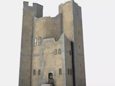 Orford Castle Low-poly 3D model