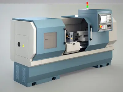 CNC Lathe SMTCL KE80 2000 3D model