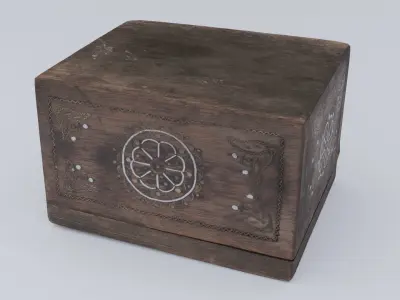 Wooden jewelry box Low-poly 3D model purchase