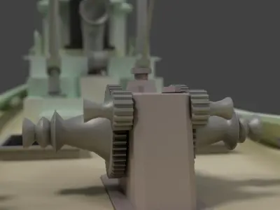  steam boat  Low-poly 3D model