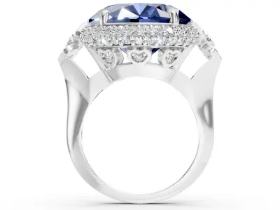 Sapphire Antique Ring 3D print model