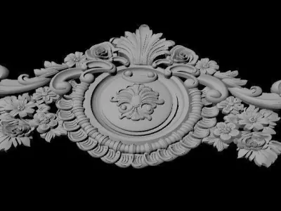 dekor victorian ornate medallion 3D model
