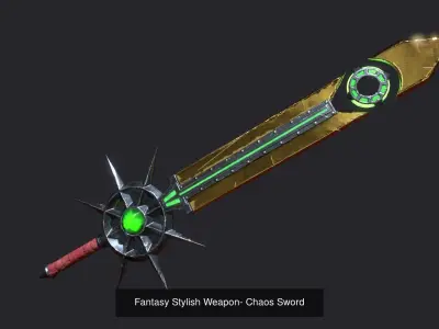 Low poly Fantasy Stylish Sword Bundle 3D Model Pack
