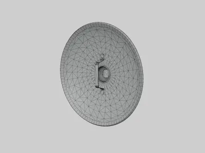 Shield 2 wooden Low-poly 3D model
