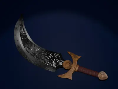 Arabic dagger Free low-poly 3D model