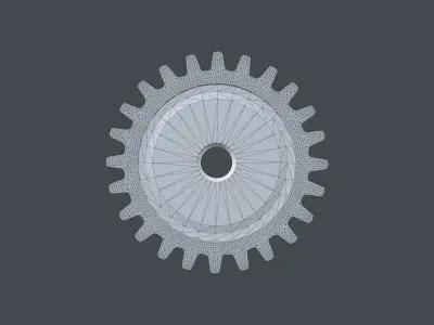GEAR-003 sprocket gear Low-poly 3D model