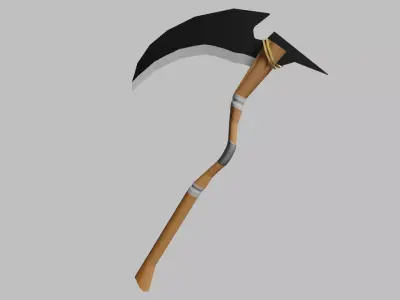 Sickle low poly axe Low-poly 3D model
