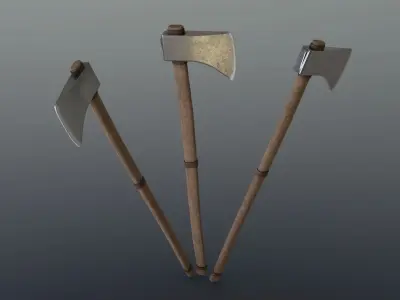 Axe - Iron Low-poly 3D model