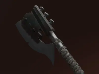 Survivalists axe PBR Low-Poly Game READY -6 Low-poly 3D model