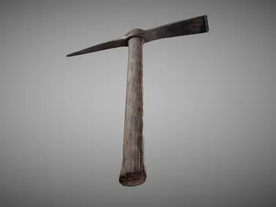 Railroad Pickaxe Low-poly 3D model