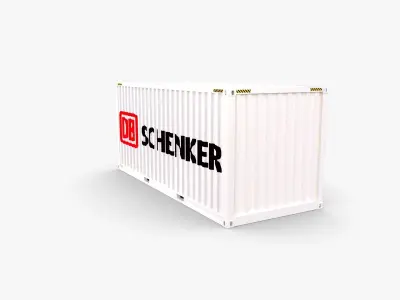 20ft Shipping Container DB Schenker 3D model