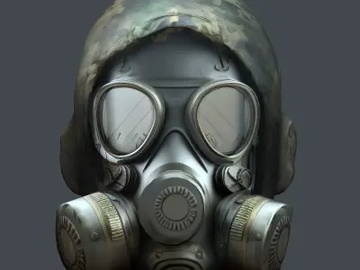 Helmet 3d model military combat Military  Low-poly 3D model 2