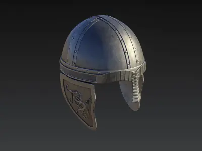 Medieval Helmet High Poly 3D model