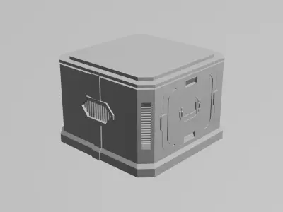 Sci-Fi Crate 3 Low-poly 3D model