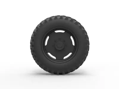 Tractor wheel 3D print model