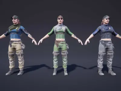 Adventure Characters Pack Low-poly 3D model